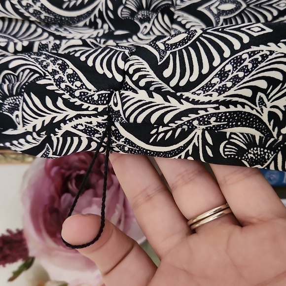 Anthropology Romper Size 4 Bohemian Lounge Paisley Fall Ruffle Sleeve - Picture 9 of 15